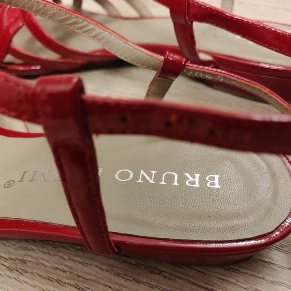BrunoPremi, Ita!y, Red Sandals, Genuine Leather, Vanished Effect - Picture 9 of 9